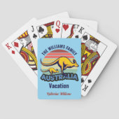 Australië reis Schattige Kangaroo Sunset Custom Tr Pokerkaarten (Achterkant)