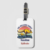 Australië reis Schattige Kangaroo Sunset Gepersona Bagagelabel (Voorkant (verticaal))