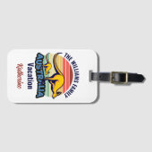 Australië reis Schattige Kangaroo Sunset Gepersona Bagagelabel (Voorkant (horizontaal))