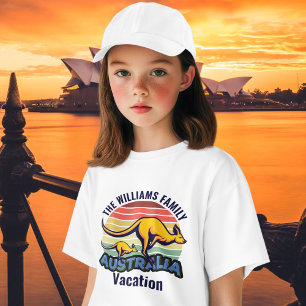 Australië reis Schattigee Kangaroo Sunset Custom K T-shirt