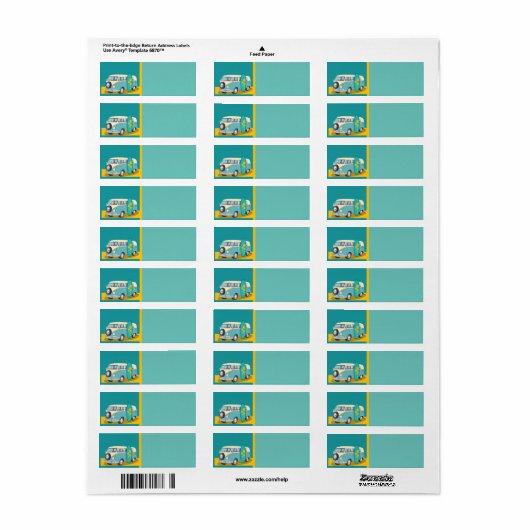 Australië:Reisadres label (Full Sheet)