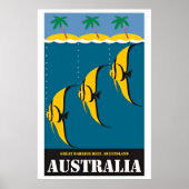  Australië - reisillustratie Poster (Voorkant)