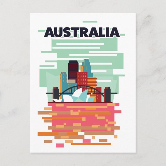 Australië Reisposter Aankondigingskaart (Voorkant)
