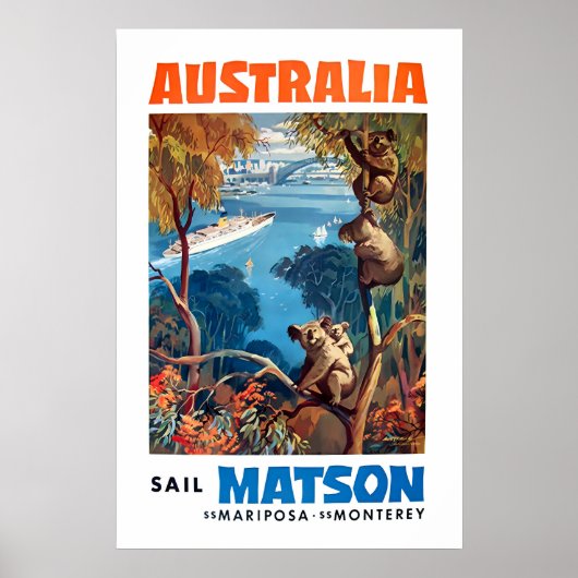 Australië Reisposter Australische Kunst Matson Poster (Voorkant)