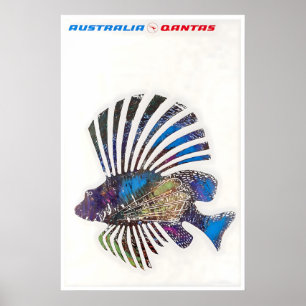 Australië Reisposter Australische Kunst Vissen Poster