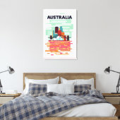 Australië Reisposter Canvas Afdruk (Insitu (Slaapkamer))