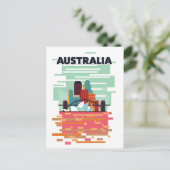 Australië Reisposter Uitnodiging Briefkaart (Staand voorkant)