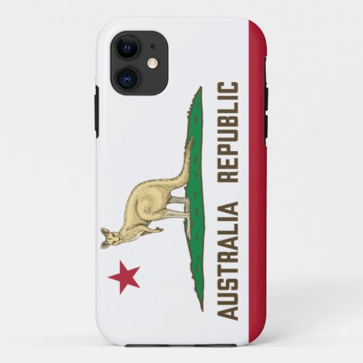 Australië Republiek Californië-vlag Kangaroo Case-Mate iPhone Case (Achterkant)
