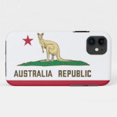 Australië Republiek Californië-vlag Kangaroo Case-Mate iPhone Case (Achterkant (horizontaal))