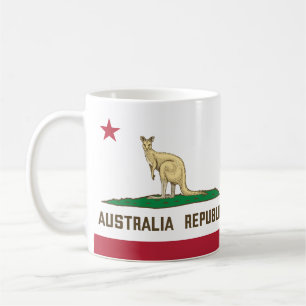 Australië Republiek Californië-vlag Kangaroo Koffiemok