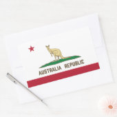 Australië Republiek Californië-vlag Kangaroo Rechthoekige Sticker (Envelop)