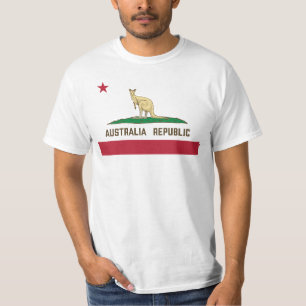 Australië Republiek Californië-vlag Kangaroo T-shirt