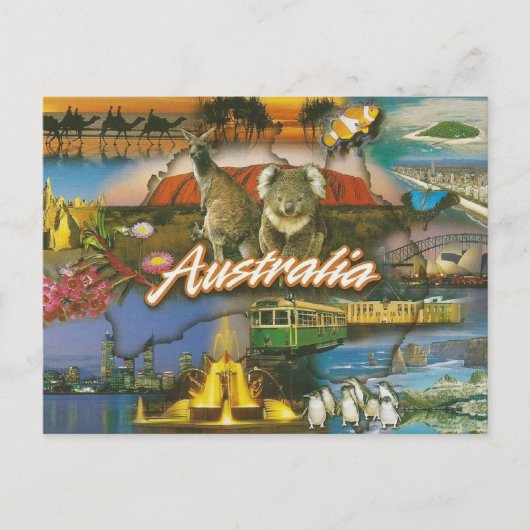 Australië Retro Tourist Briefkaart | oldtimerreis (Voorkant)