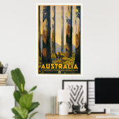 Australië Retro Travel Poster (Thuiskantoor)