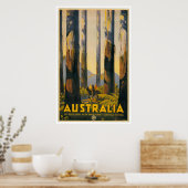 Australië Retro Travel Poster (Keuken)