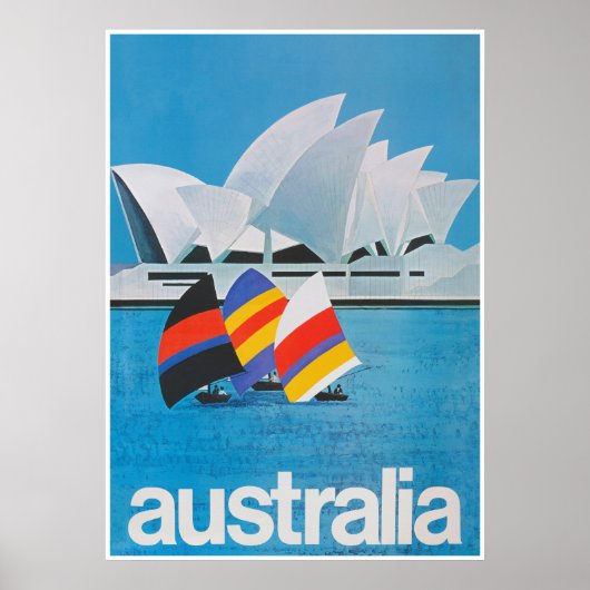 Australië Retro Vintage Travel Poster (Voorkant)