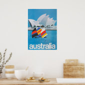 Australië Retro Vintage Travel Poster (Keuken)