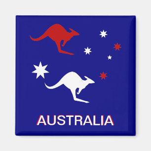 Australië Roo en Cross Fridge Magnet