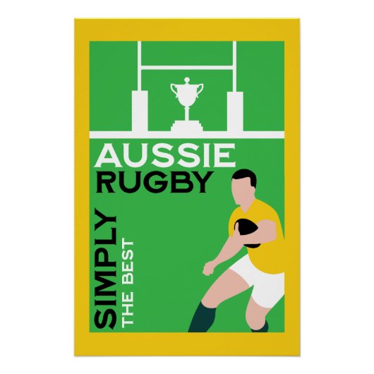 Australië Rugby Fan Art Perfect Poster (Voorkant)