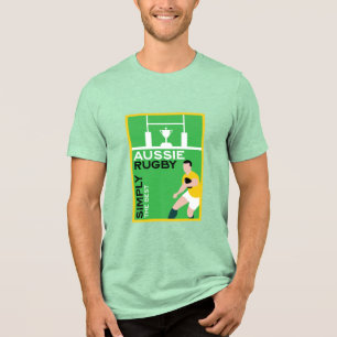 Australië Rugby Player Tri-Blend Shirt