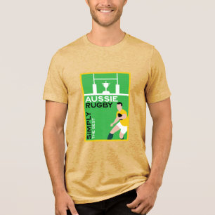 Australië Rugby Player Tri-Blend Shirt