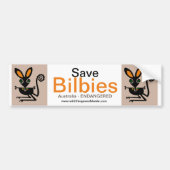 Australië - Save BILBIES - Bedreigd dier - Bumpersticker (Voorkant)