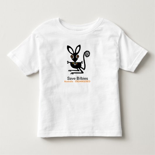 Australië -Save BILBIES - Dierengrafiek- Wildlife Kinder Shirts (Voorkant)
