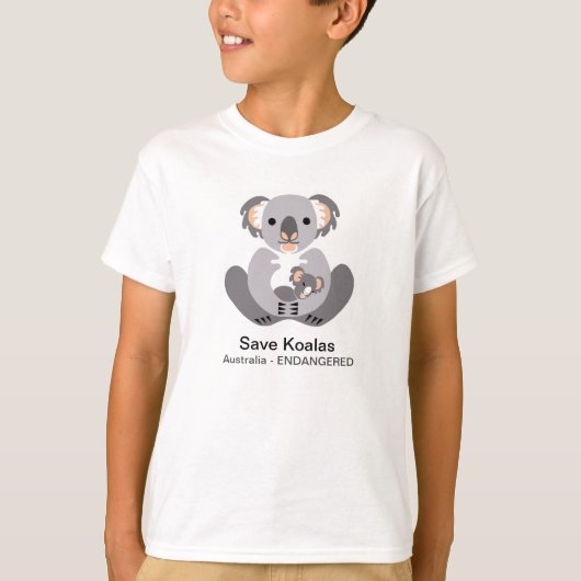 Australië - Save KOALAS - Bedreigde dieren grafiek T-shirt (Voorkant)