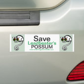 Australië - Save Leadbeater's POSSUM - Bedreigd Bumpersticker (Op auto)