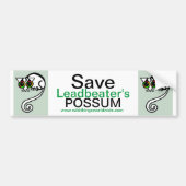 Australië - Save Leadbeater's POSSUM - Bedreigd Bumpersticker (Voorkant)