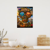 Australië Schedel Kunstprint | State of Mind Poster (Keuken)