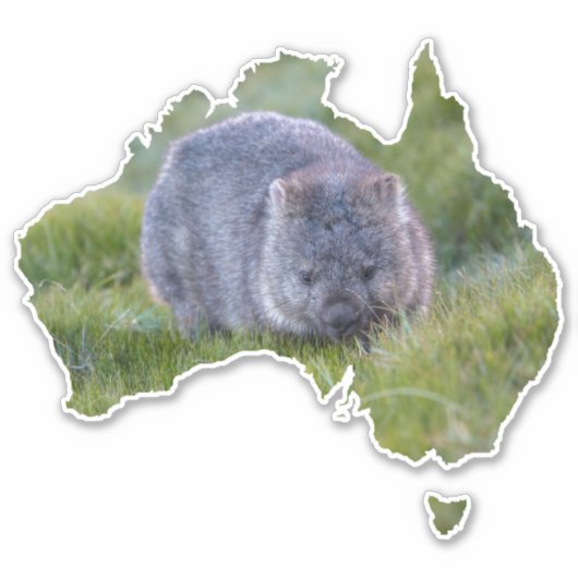 Australië schetst vorm staafvlek Tasmanie Sticker (Voorkant)