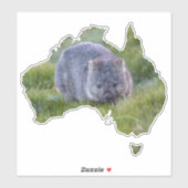 Australië schetst vorm staafvlek Tasmanie Sticker (Vel)