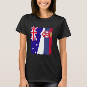 Australië Servië Halve Vlag Srbija Australische Se T-shirt