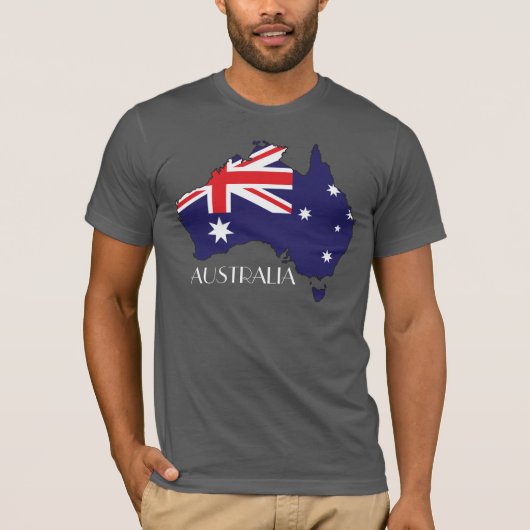 Australië Shirt met plattegrond (Voorkant)