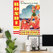 Australië-Speelplaats van de Stille Oceaan, Bondi  Poster (Thuiskantoor)