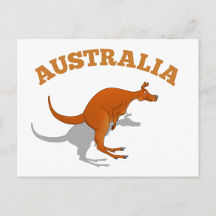 Australië, springend Kangaroo Briefkaart