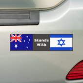 Australië staat met Israël Bumpersticker (Op auto)