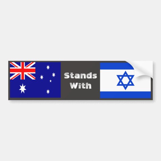 Australië staat met Israël Bumpersticker (Voorkant)