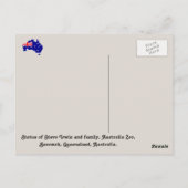 Australië, Steve Irwin, Australia Zoo, Queensland Briefkaart (Achterkant)