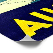 Australië strand, uitzicht, mensen op terras, vint poster (Hoek)