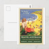 Australië, stranden roepen briefkaart (Voorkant / Achterkant)