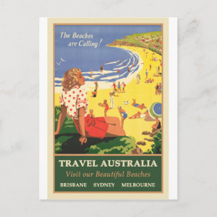 Australië, stranden roepen briefkaart