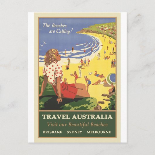 Australië, stranden roepen briefkaart (Voorkant)