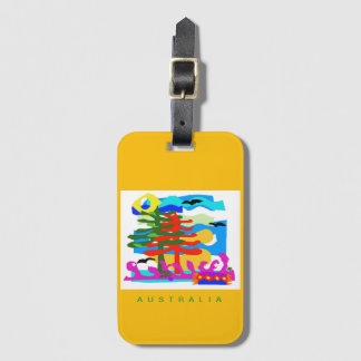Australië - STRANDEN - Surf & Zand- Groen Bagagelabel