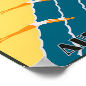 Australië: Sunshine and Surf Vintage Travel Poster (Hoek)