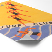 Australië Surf Club Vintage Travel Poster (Hoek)