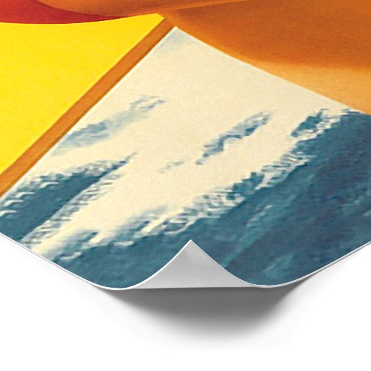 Australië Surfer Retro Vintage Travel Poster (Hoek)