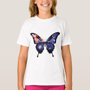 Australië Swallowtail Vlinder Vlag Sticker T-shirt