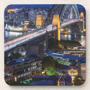 Australië, Sydney, het Rocks gebied, de haven van Bier Onderzetter